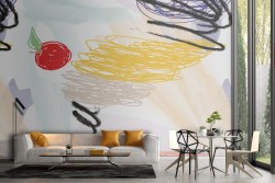 Abstract extravagant vintage wallpaper decoration.