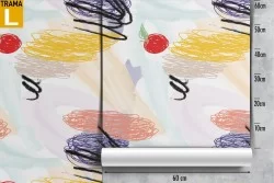 Carta da Parati decorazione astratta stravagante vintage.