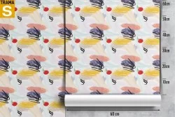 Carta da Parati Design e Stili Astratta Vintage