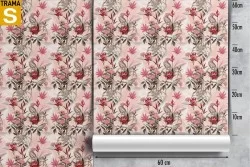 Carta da Parati Design e Stili Flora e Fauna Fiori Natura Vintage