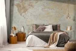 Stylized Vintage Map Wallpaper