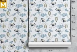 Airplane Rockets Hot Air Balloons Wallpaper Decorations and Patterns