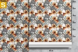 Wallpaper Design and Styles Flora and Fauna Flowers Leaves Stylized Nature
