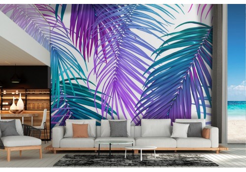 Tropical leaves wallpaper modern nature design