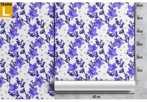 Modern nature wallpaper with stylized purple leaves. 2