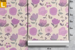 Abstract pink flowers nature pattern wallpaper.