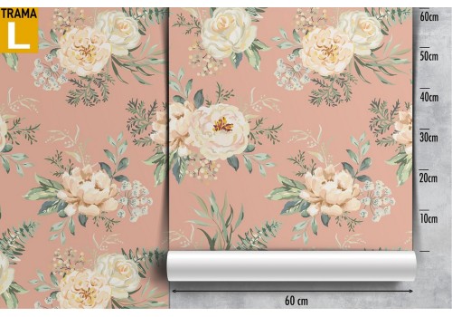 White flowers vintage style nature wallpaper. 2