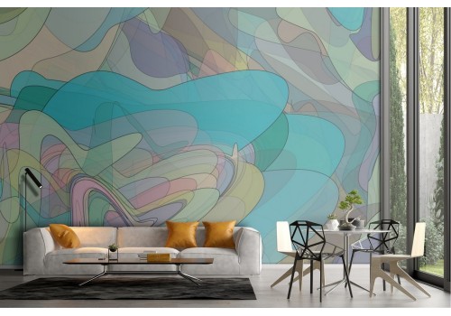 Modern abstract blue wallpaper decoration.