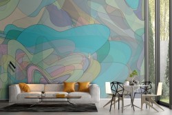 Modern abstract blue wallpaper decoration.