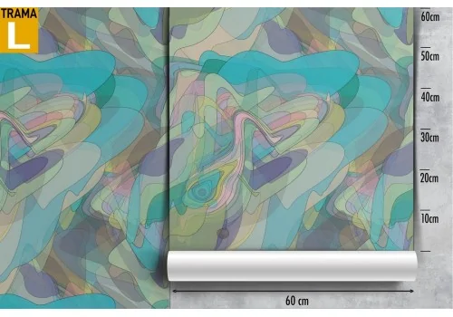 Modern abstract blue wallpaper decoration. 2