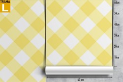 Carta da Parati decorazione geometrica righe giallo.