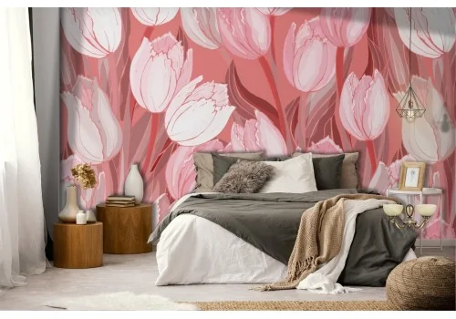 Wallpaper flowers nature modern design.