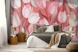 Wallpaper flowers nature modern design.