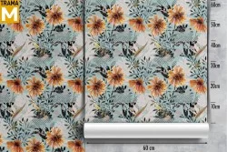 Vintage Nature Flowers Wallpaper