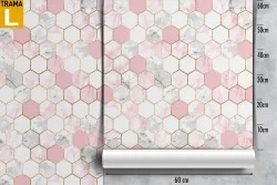 Modern geometric wallpaper decoration tiles.