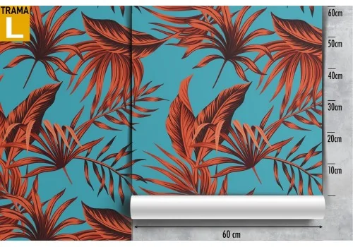 Modern nature wallpaper with orange leaves. 2