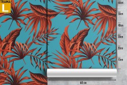 Modern nature wallpaper with orange leaves.