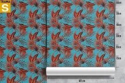 Carta da Parati Design e Stili Flora e Fauna Foglie Moderna Natura