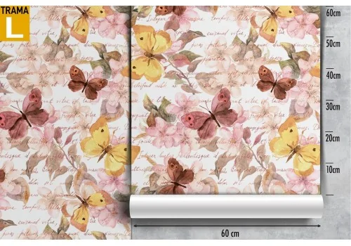 Wallpaper flowers and butterflies nature pattern. 2