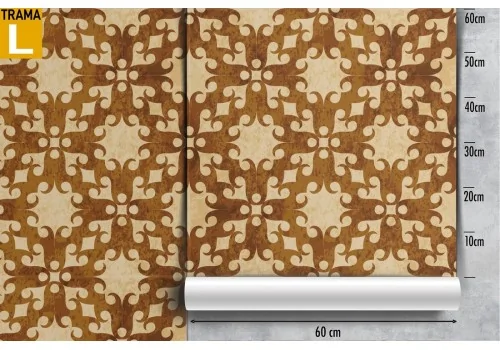 Brown vintage geometric wallpaper decoration. 2