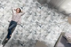 Carta da Parati decorazione geometrica mattonelle texture.