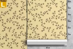 Carta da Parati decorazione vintage natura stilizzata foglie.