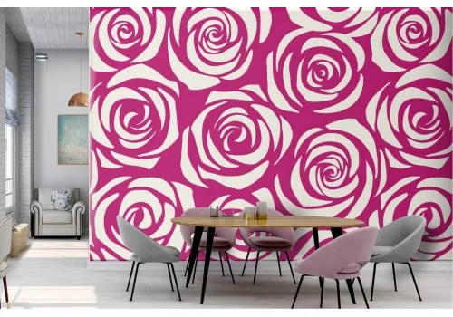 Wallpaper roses nature stylized modern flowers.