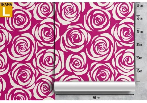 Carta da Parati rose natura fiori stilizzati moderna. 2