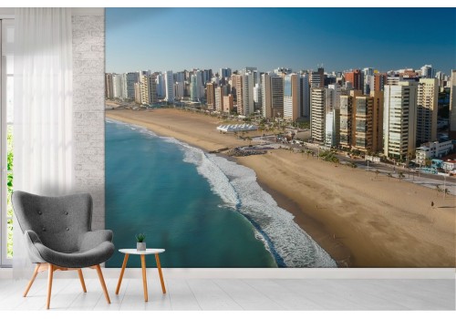 Wallpaper landscape city on the ocean 2