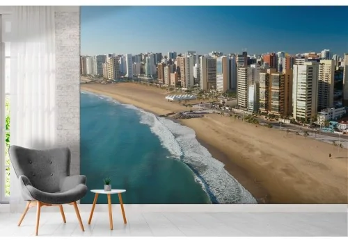 Wallpaper landscape city on the ocean 2