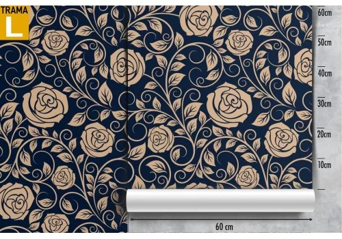 Carta da Parati natura fiori stilizzati vintage. 2