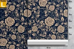 Wallpaper nature stylized vintage flowers.