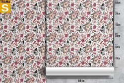 Carta da Parati Design e Stili Flora e Fauna Fiori Natura Vintage