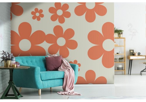 Wallpaper flowers nature modern pattern.