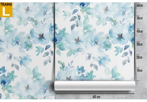 Abstract flowers wallpaper blue nature pattern. 2