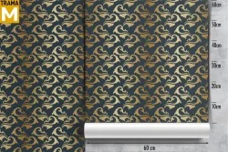 Luxury Wallpaper with Stylized Stripes and Waves