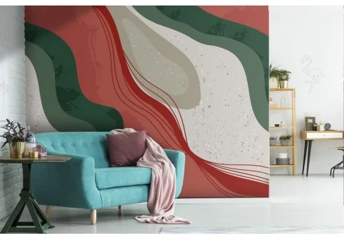 Red modern abstract wallpaper decoration.