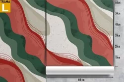 Carta da Parati decorazione astratta moderna rosso.