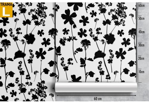 Black flowers nature modern abstract wallpaper. 2