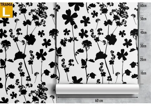 Black flowers nature modern abstract wallpaper. 2