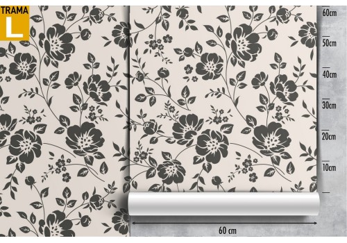 Vintage nature black flower wallpaper. 2