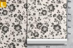 Vintage nature black flower wallpaper.