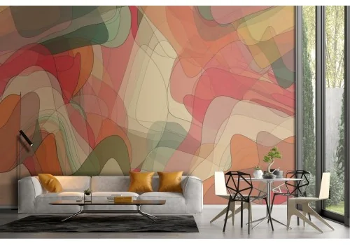 Orange vintage abstract wallpaper decoration.