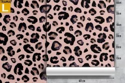Pink abstract spotted wallpaper decoration.