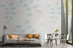 Abstract nature leaves pattern wallpaper.