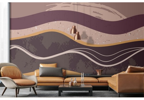 Vintage abstract wave wallpaper decoration.
