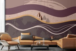 Vintage abstract wave wallpaper decoration.
