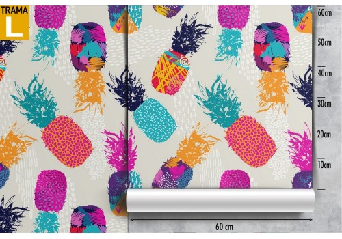 Stylized pineapple wallpaper, fun and modern. 2