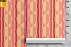 Vintage pattern wallpaper with stripes and geometries.