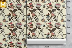 Vintage Nature Flowers Wallpaper